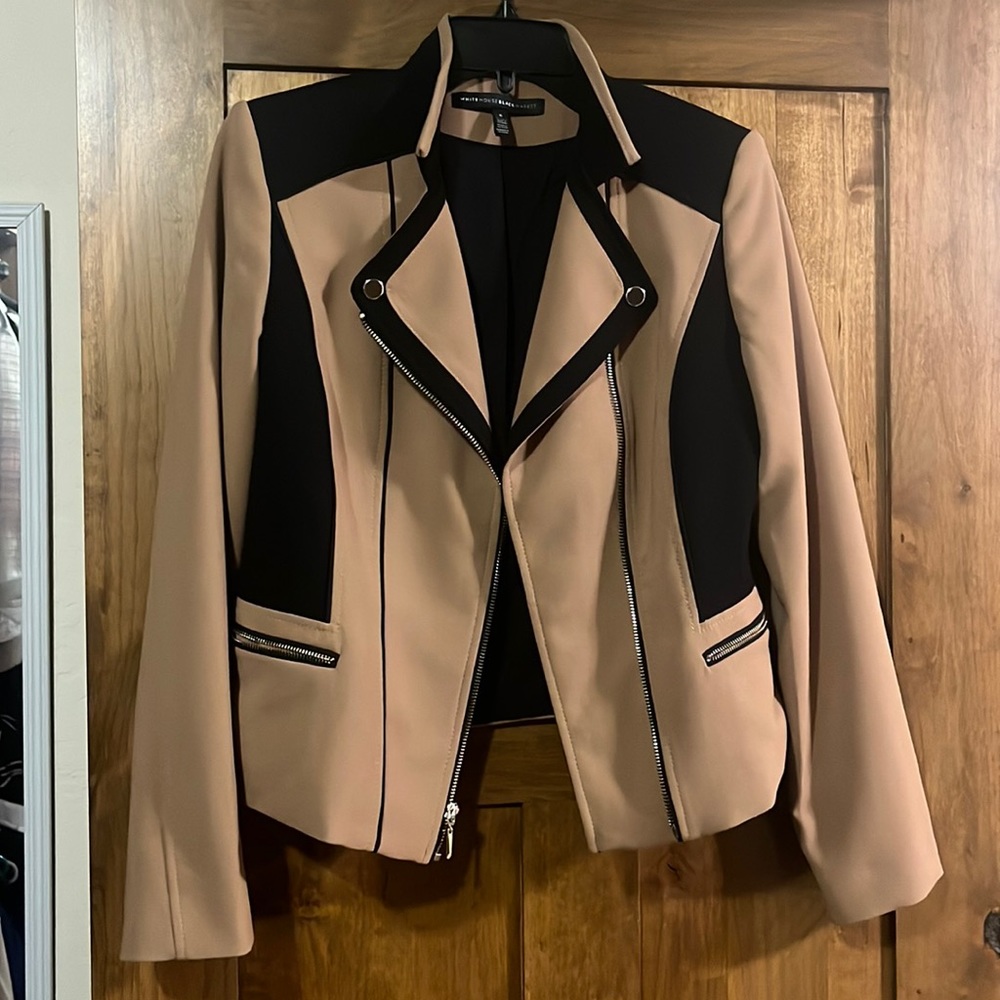 Khaki and Black fitted jacket